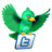 twitter flying green Icon